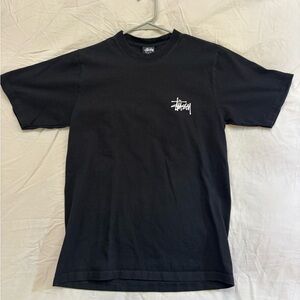 Black Stussy shirt plain black Crew Neck T-Shirt for Men small